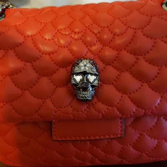 Betsey Johnson Heads Up Crossbody Bag in Red - Picture 6 of 8
